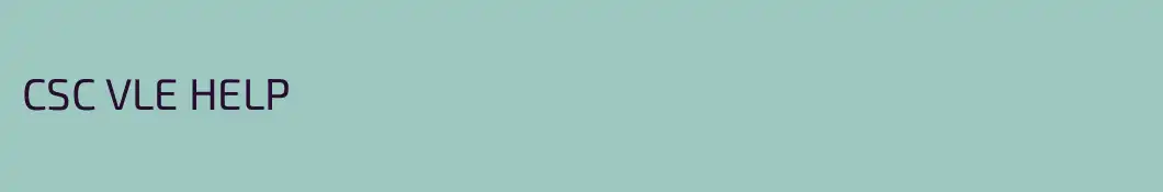 CSC VLE HELP